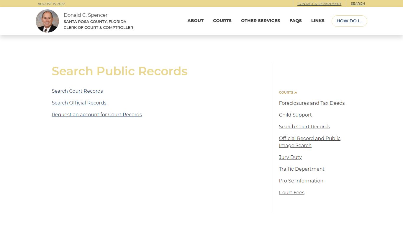 Search Public Records - Santa Rosa County, FL Clerk of ...