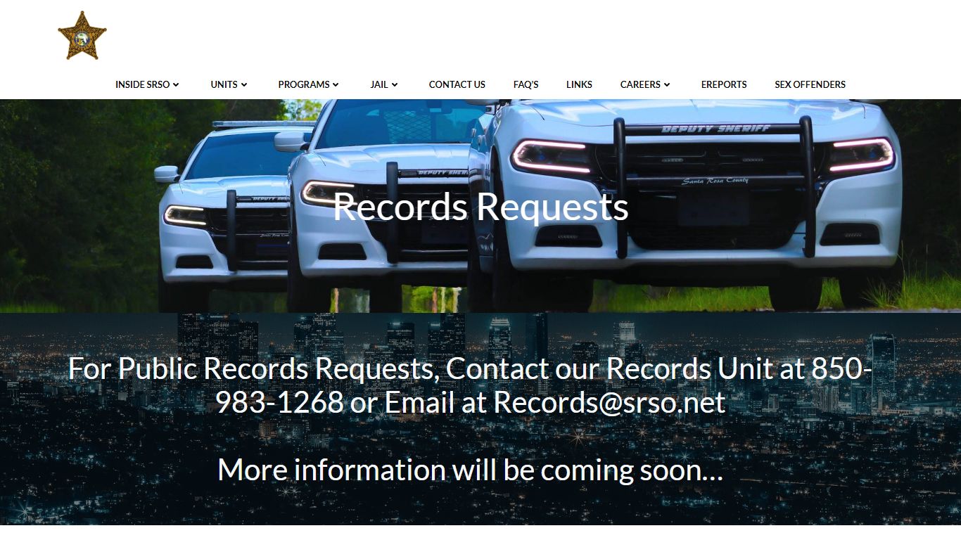 Records Requests – Santa Rosa County Sheriff's Office